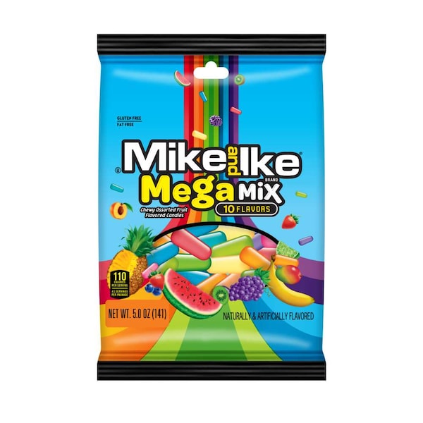 Mike & Ike Mike And Ike 5 oz. Pegbag Mega Mix, PK12 7097049258 - main